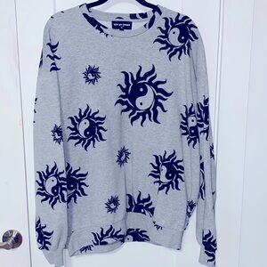Ying yang grey cotton sweater